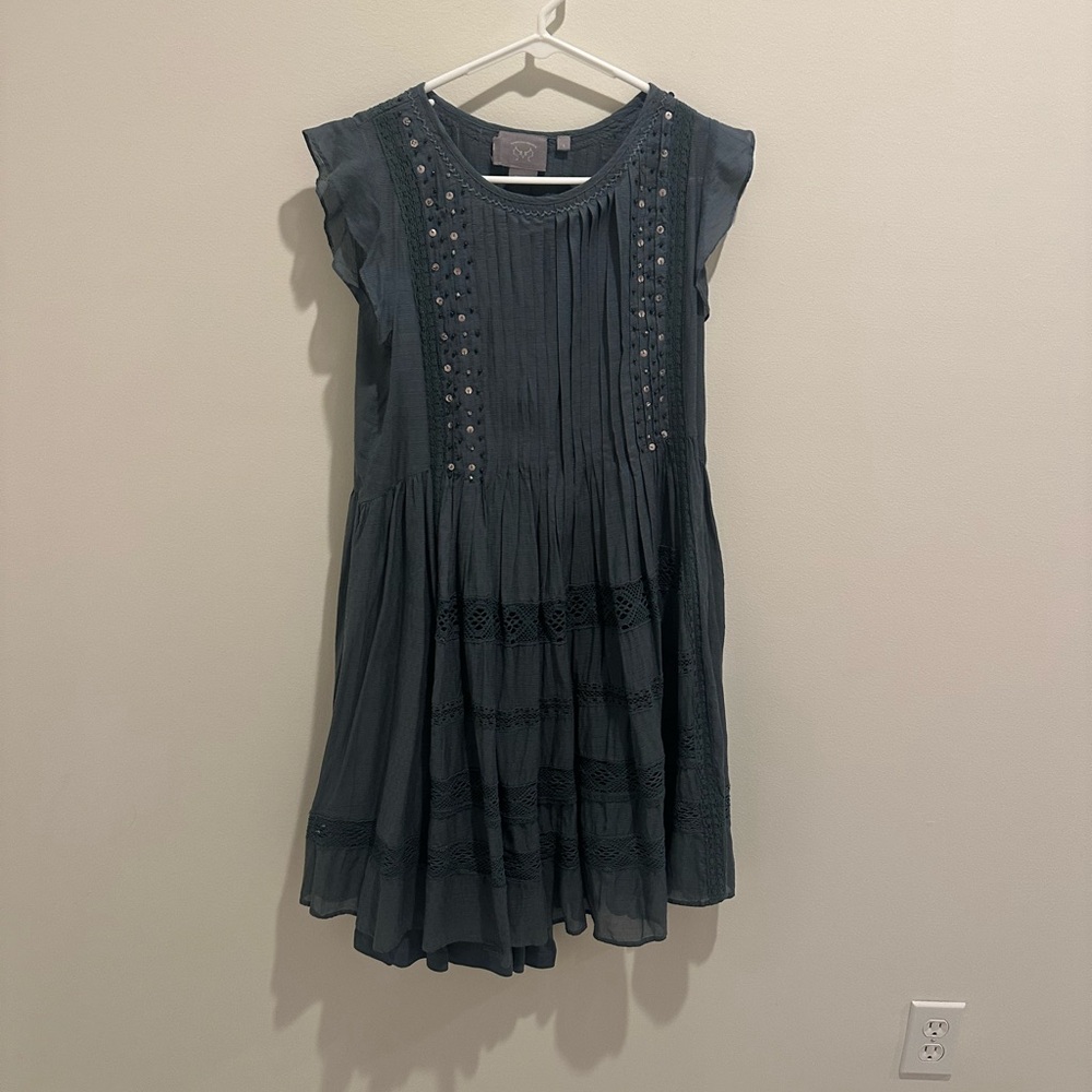 Vanessa Virginia Anthropologie blue dress
